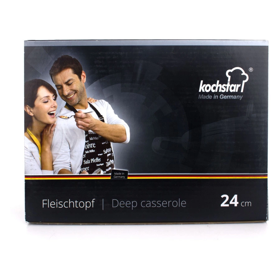 Кастрюля высокая эмалированная KOCHSTAR 6,1л 24см (красный)