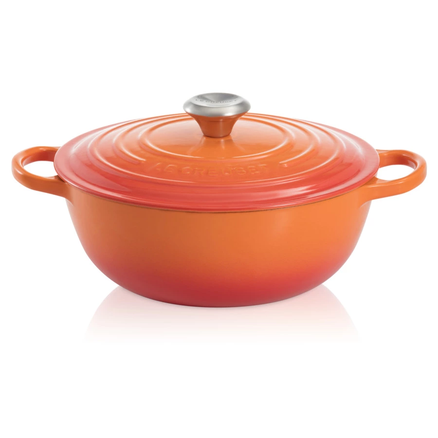 Казан с крышкой Le Creuset 7 л, 32 см, огненная лава