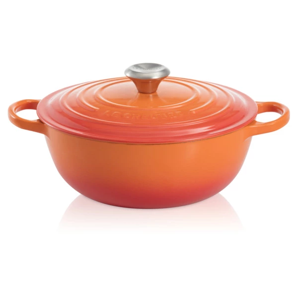 Казан с крышкой Le Creuset 7 л, 32 см, огненная лава