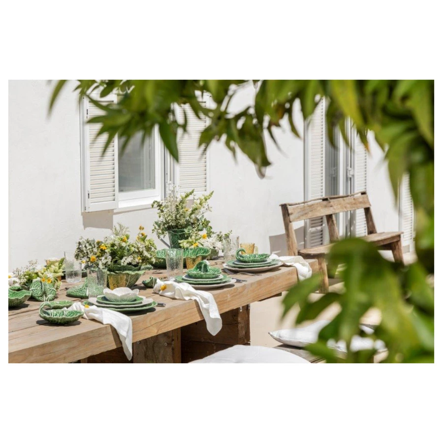 Салатник с резным краем Bordallo Pinheiro Капуста 22,5 см, керамика