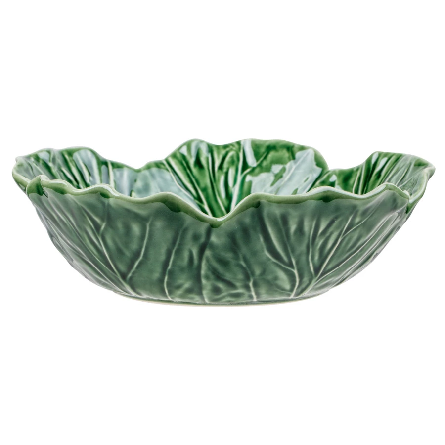 Салатник с резным краем Bordallo Pinheiro Капуста 22,5 см, керамика