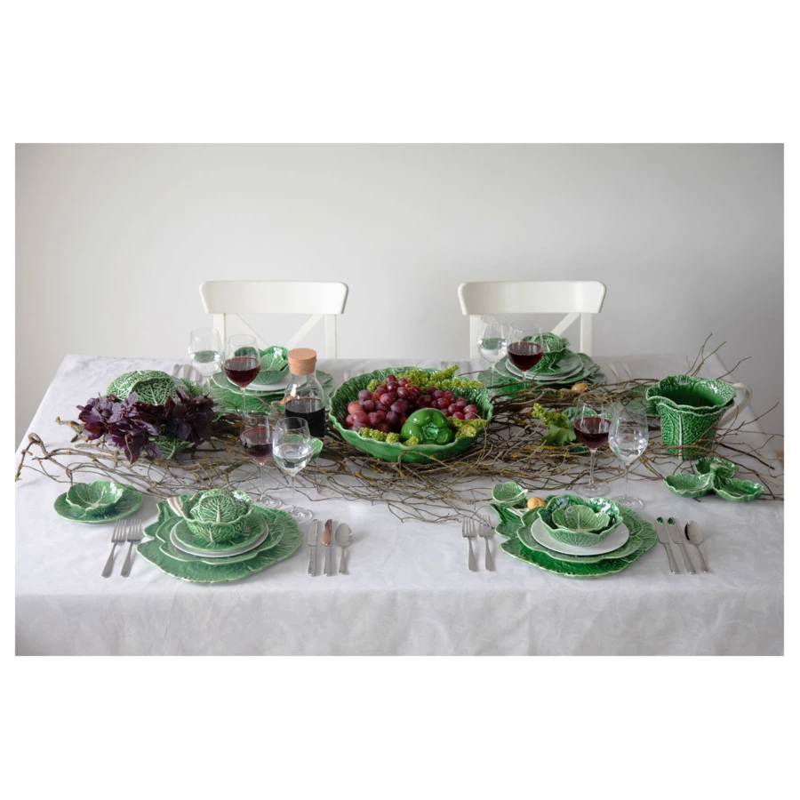 Салатник с резным краем Bordallo Pinheiro Капуста 22,5 см, керамика