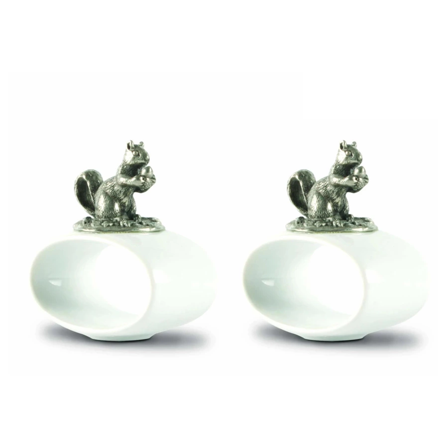 Набор колец для салфеток Vagabond House Лесные истории Белка 6 см, 2 шт, керамика