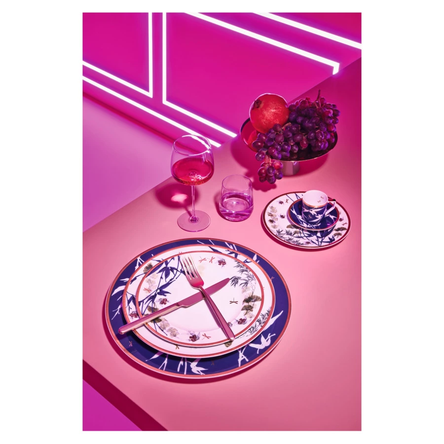 Тарелка закусочная Rosenthal Турандот 22 см, фарфор, белый, золотой кант