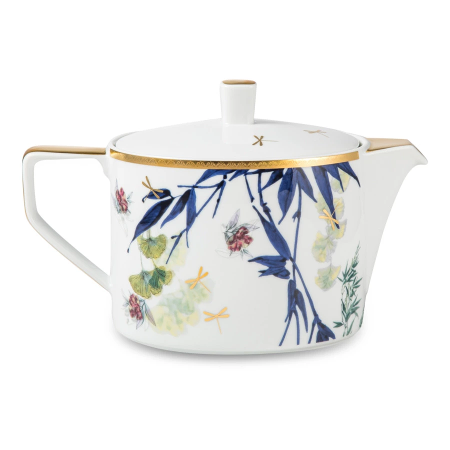 Чайник Rosenthal Турандот 1,2л, фарфор, белый, золотой кант