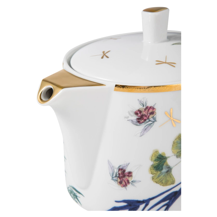 Чайник Rosenthal Турандот 1,2л, фарфор, белый, золотой кант