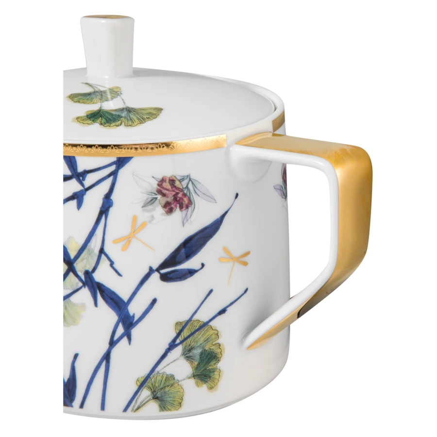 Чайник Rosenthal Турандот 1,2л, фарфор, белый, золотой кант