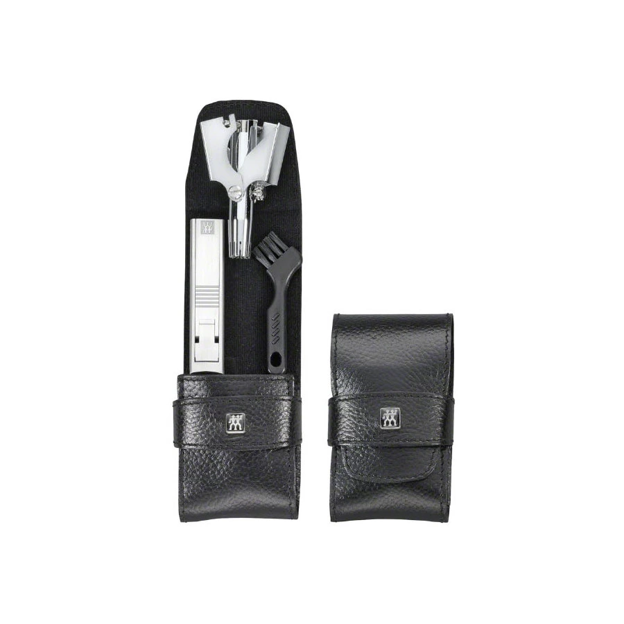 Набор маникюрный мужской Zwilling Beauty Premium 3 предмета с щипчиками, сталь матовая, черный
