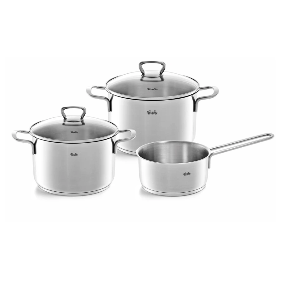 Набор кухонной посуды Fissler Las Vegas 3 предмета, нержавеющая сталь, п/к