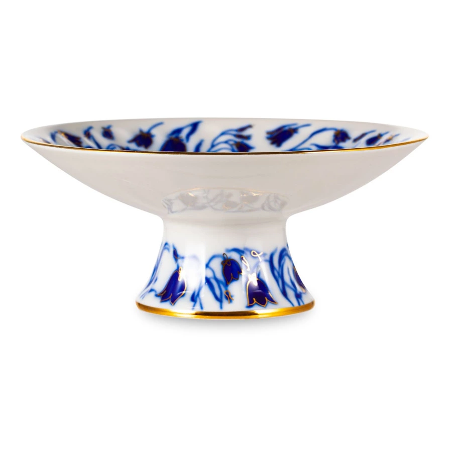 Ваза для конфет ИФЗ Колокольчики Лучистая, d19см, фарфор твердый