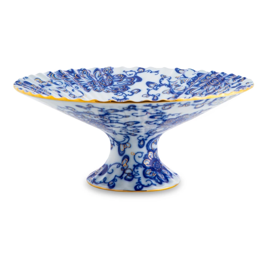 Ваза для фруктов ИФЗ Поющий Шатровая Сад d29 см, фарфор твердый