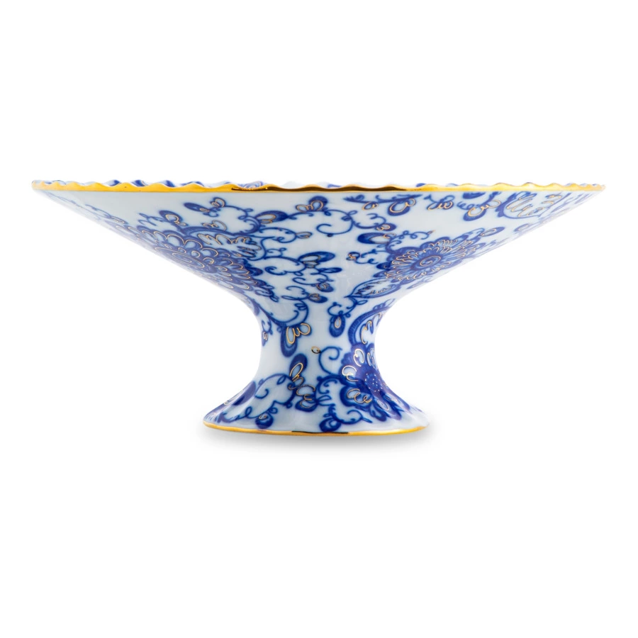 Ваза для фруктов ИФЗ Поющий Шатровая Сад d29 см, фарфор твердый