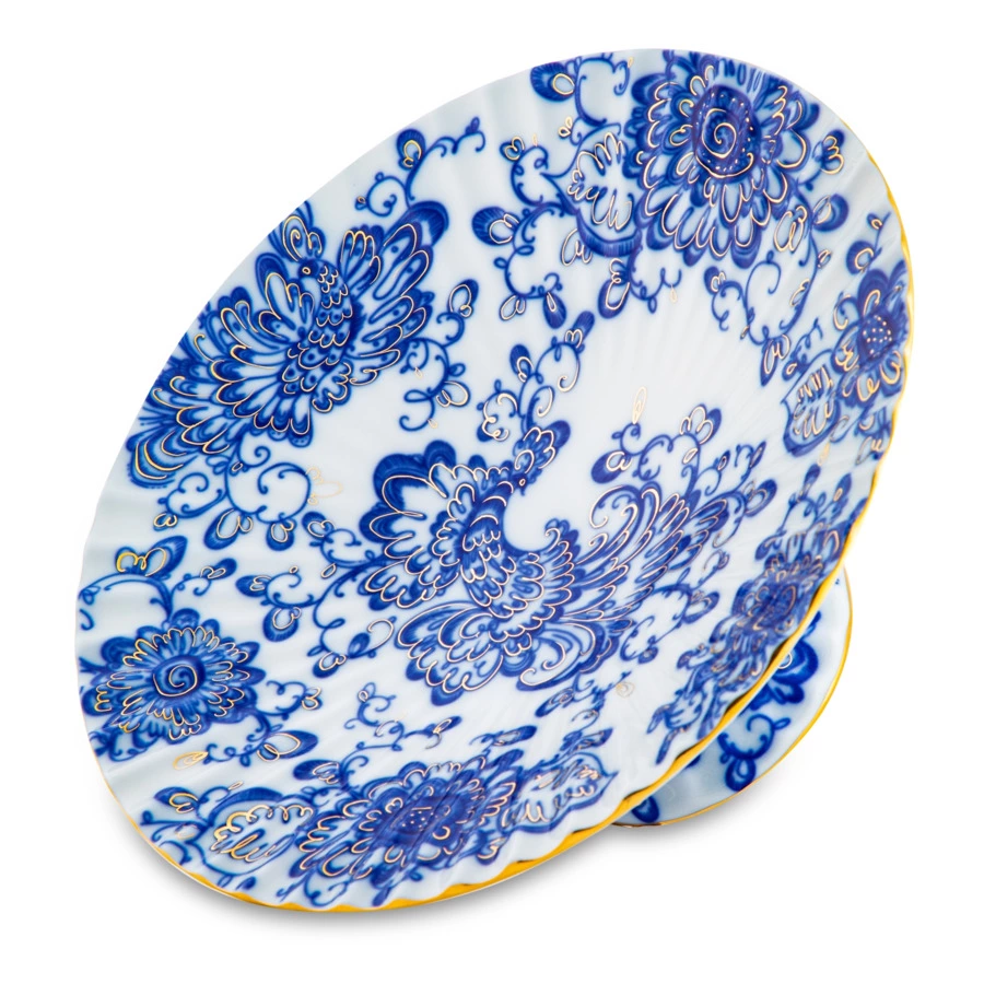 Ваза для фруктов ИФЗ Поющий Шатровая Сад d29 см, фарфор твердый