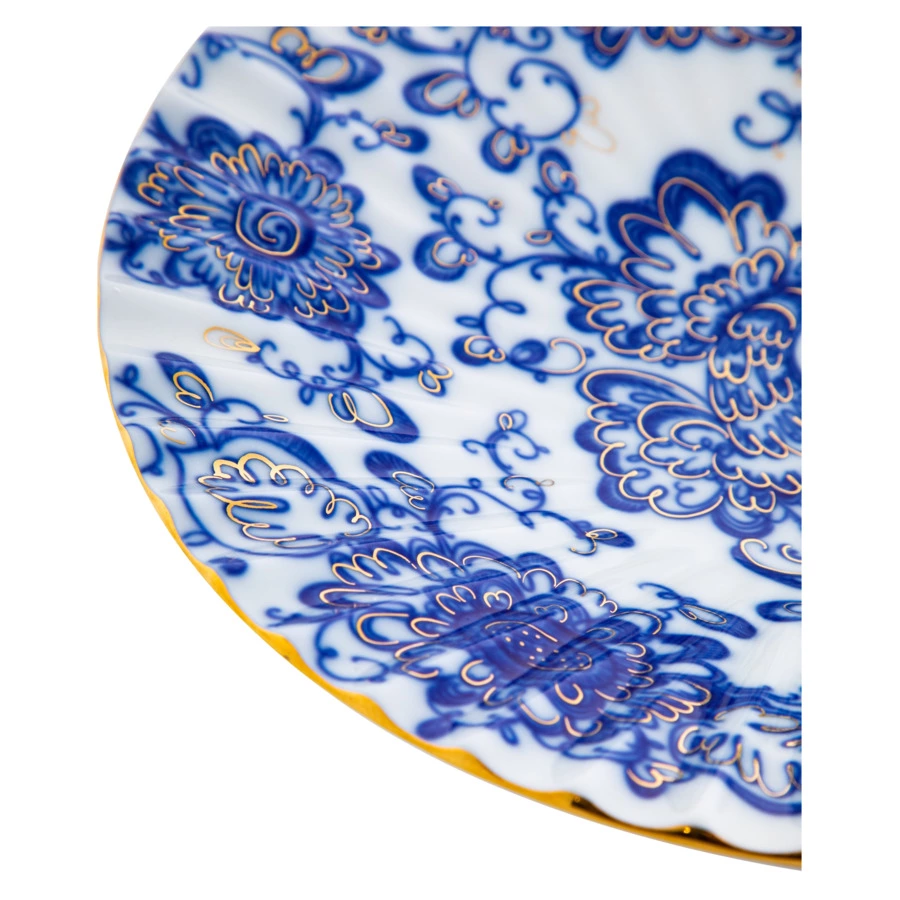 Ваза для фруктов ИФЗ Поющий Шатровая Сад d29 см, фарфор твердый