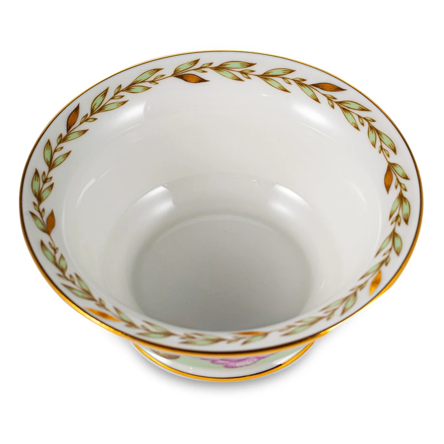 Салатник порционный ИФЗ Нефритовый фон Александрия 13 см, фарфор твердый