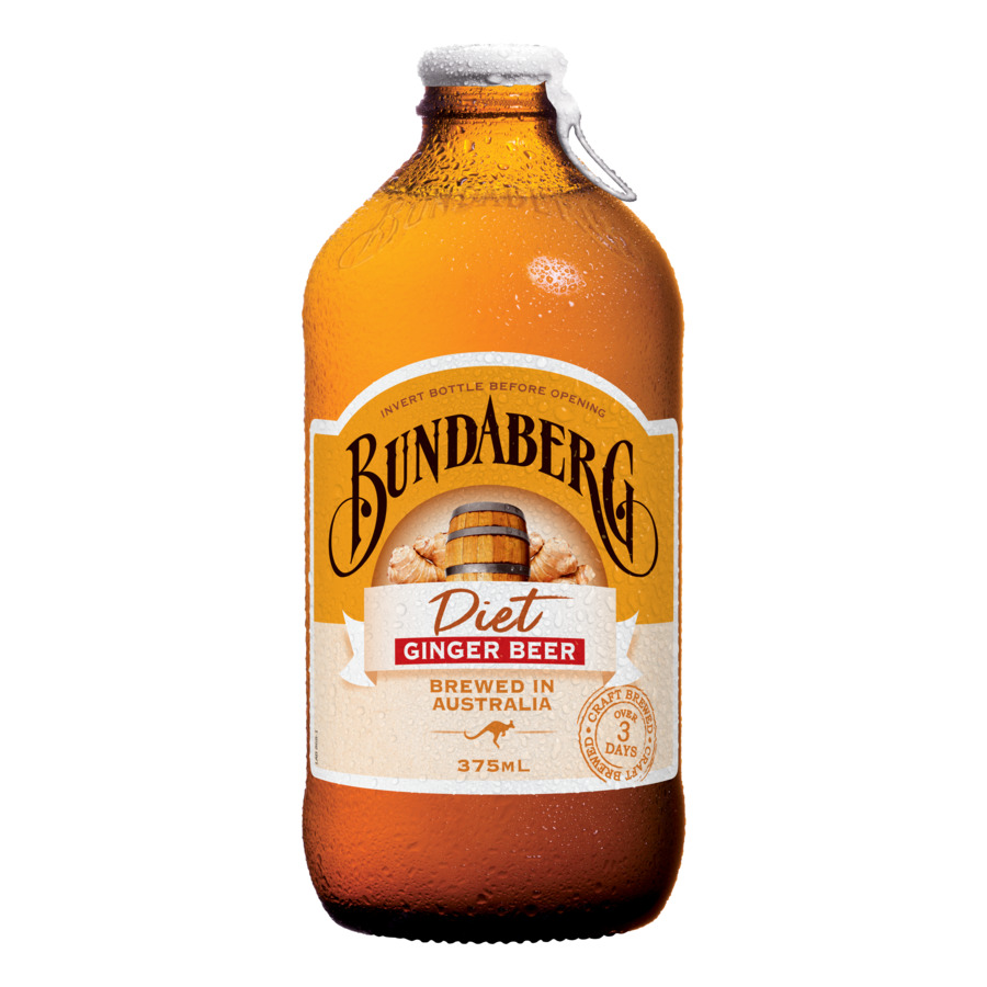 Лимонад Bundaberg Ginger Beer Diet 375 мл, имбирный низкокалорийный