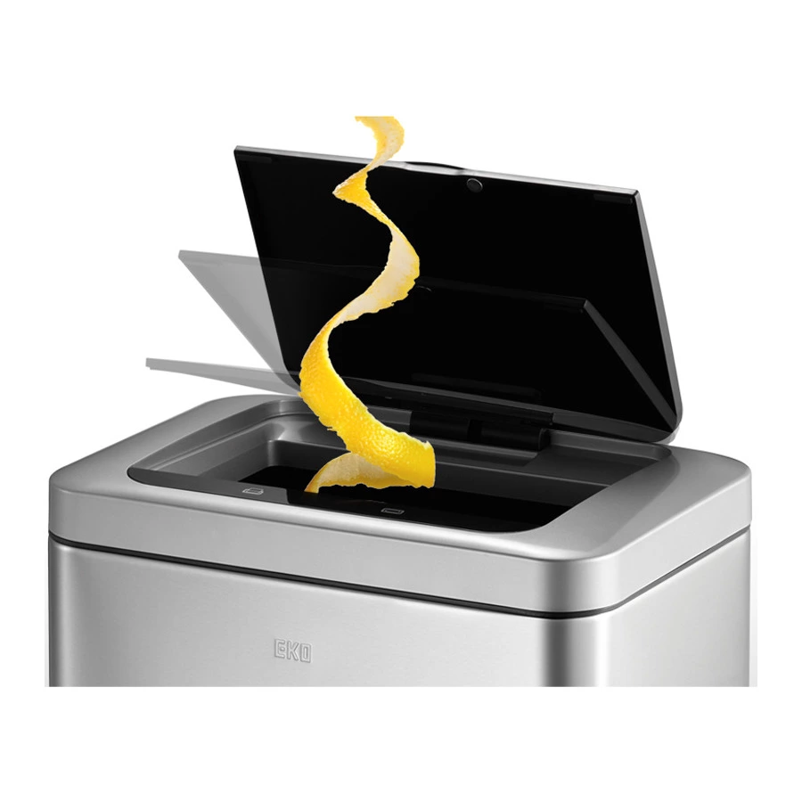 Ведро для мусора сенсорное EKO Bravia 12 л, сталь нержавеющая