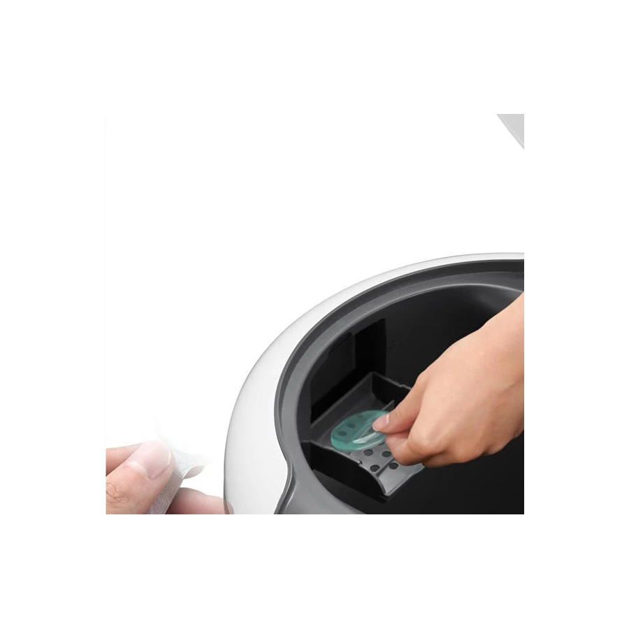 Ведро для мусора сенсорное EKO Galleria 12 л, сталь нержавеющая, белое