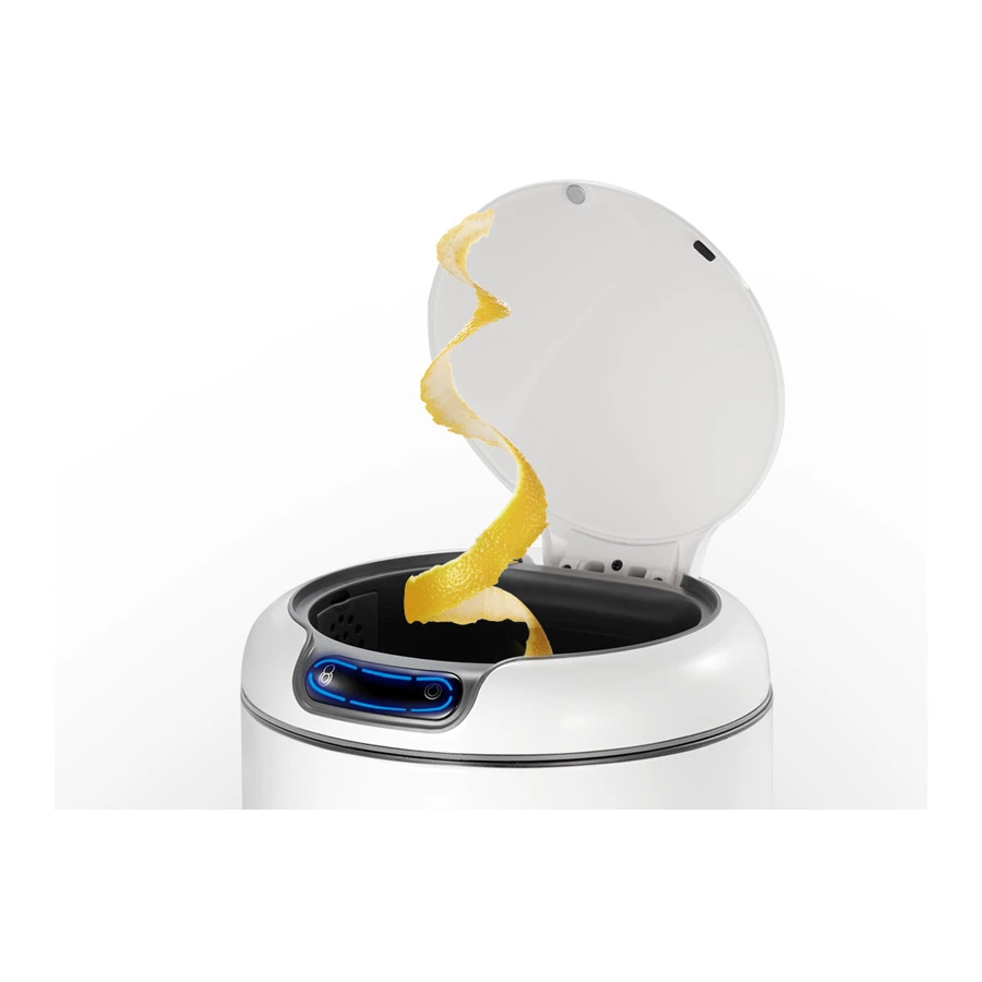 Ведро для мусора сенсорное EKO Galleria 9 л, сталь нержавеющая белое