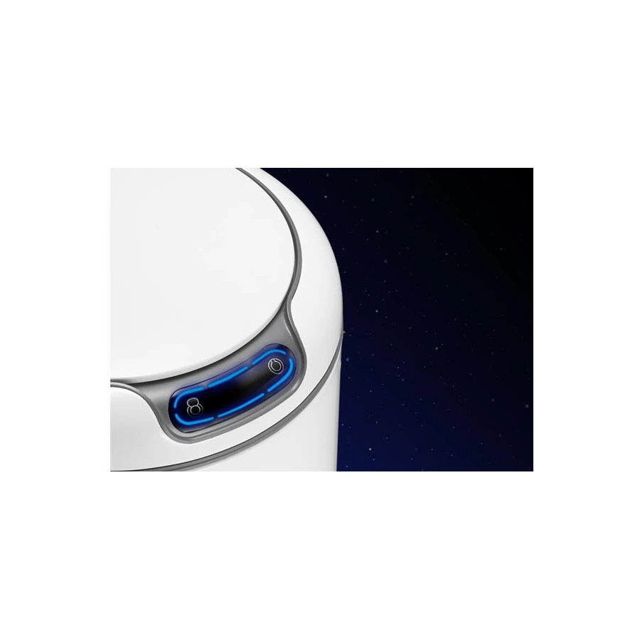 Ведро для мусора сенсорное EKO Galleria 9 л, сталь нержавеющая белое