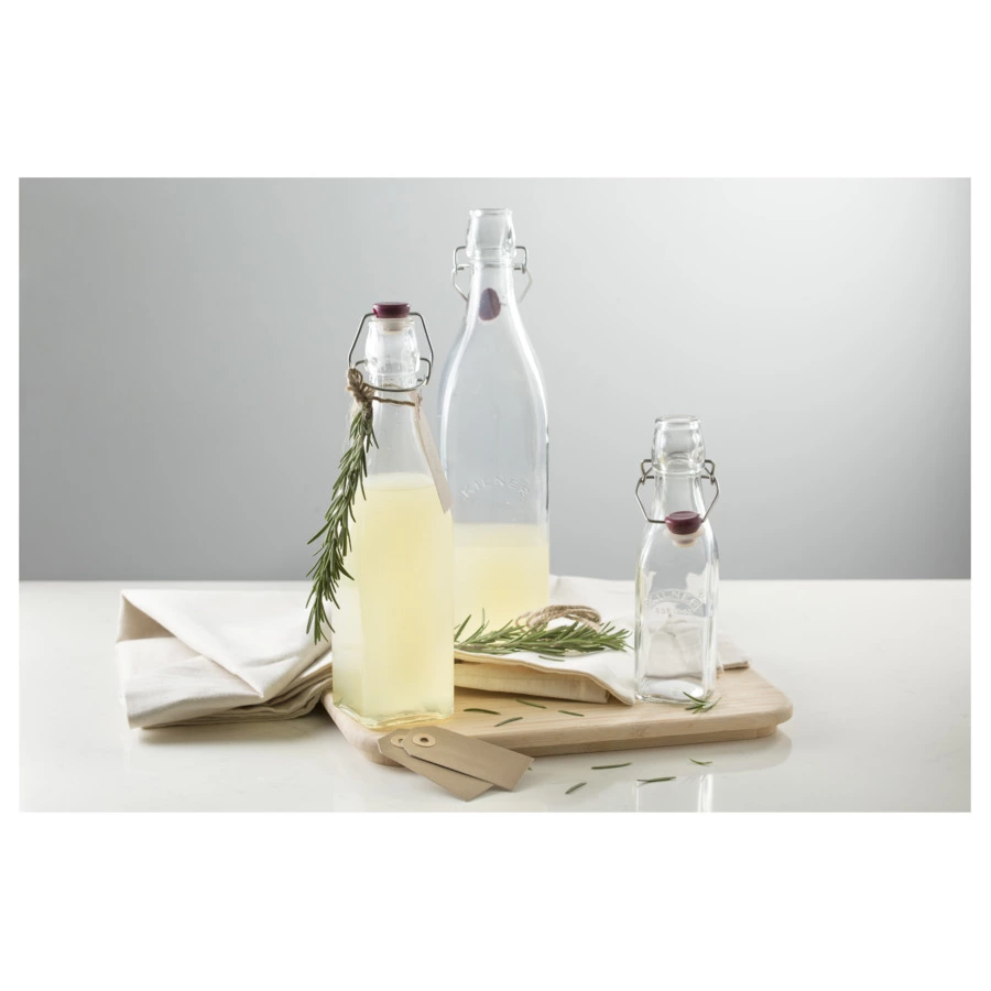 Бутылка квадратная Kilner, Clip Top, 1л