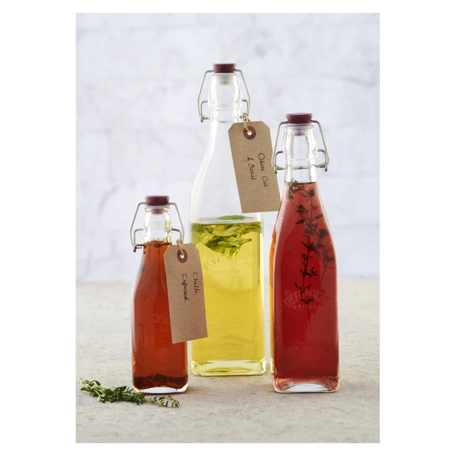 Бутылка квадратная Kilner, Clip Top, 1л