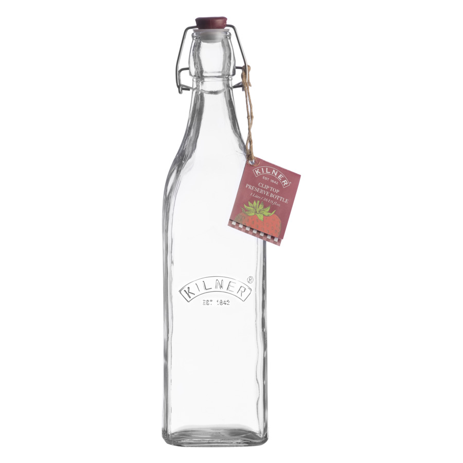 Бутылка квадратная Kilner, Clip Top, 1л