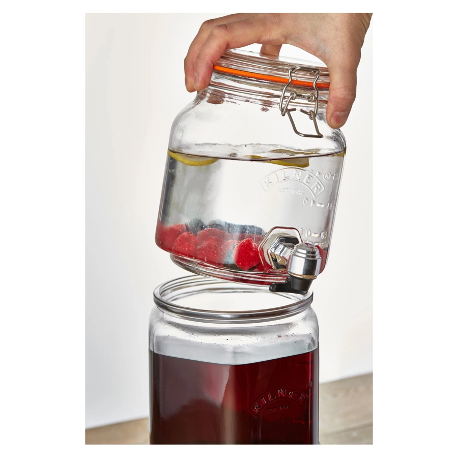 Набор лимонадников на подставке Kilner, 2,1л+3,1л