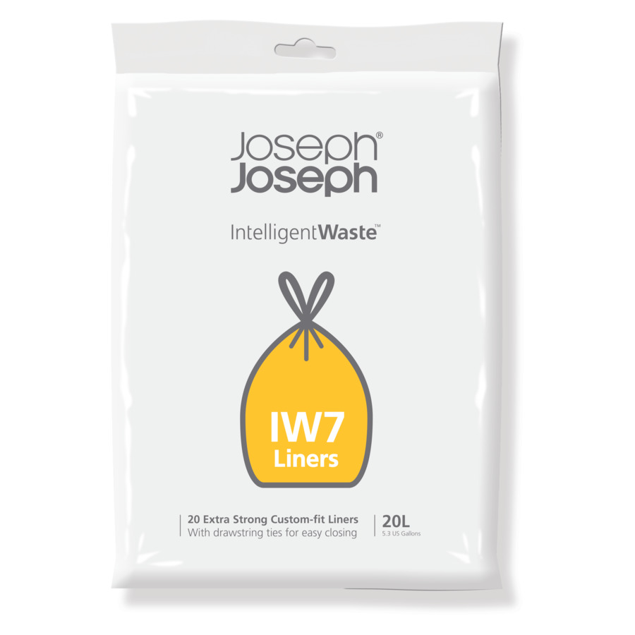 Пакеты для мусора IW7 Joseph Joseph, 20л, экстра прочные, 20шт. пакеты для мусора joseph joseph iw6 30л экстра прочные 20шт