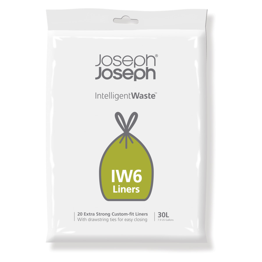 Пакеты для мусора Joseph Joseph IW6, 30л, экстра прочные, 20шт. пакеты для мусора joseph joseph iw6 30л экстра прочные 20шт