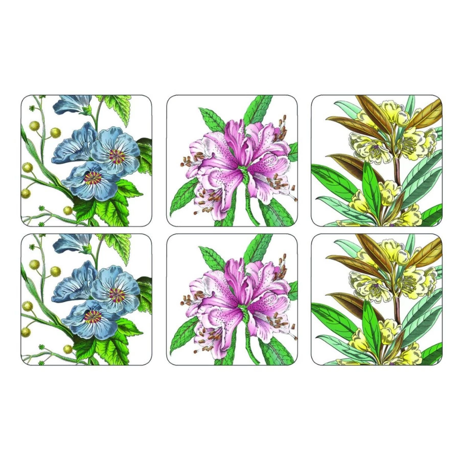 Подставка под бокалы Pimpernel Ботанический сад 10х10 см, набор 6 шт, пробка, п/к