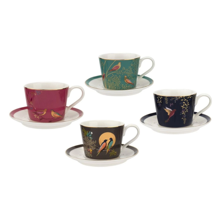 Набор чашек для эспрессо с блюдцами Portmeirion Сара Миллер Челси 110 мл, 4 шт, п/к