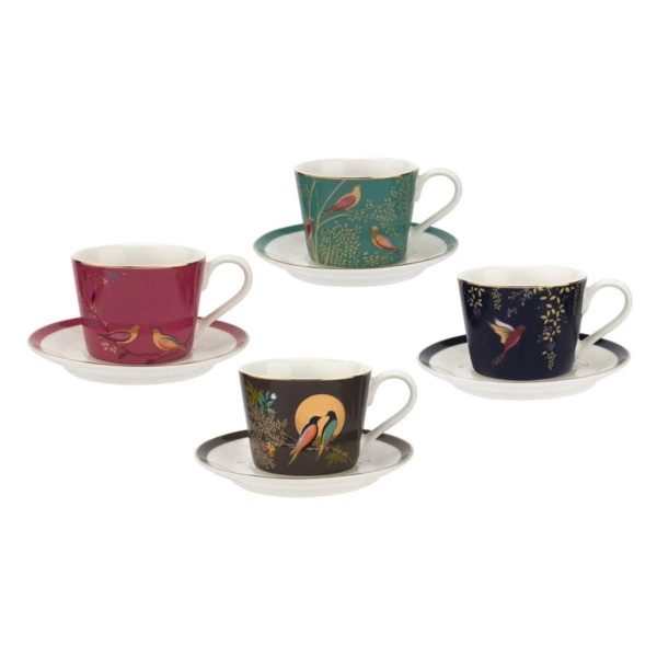 Набор чашек для эспрессо с блюдцами Portmeirion Сара Миллер Челси 110 мл, 4 шт, п/к