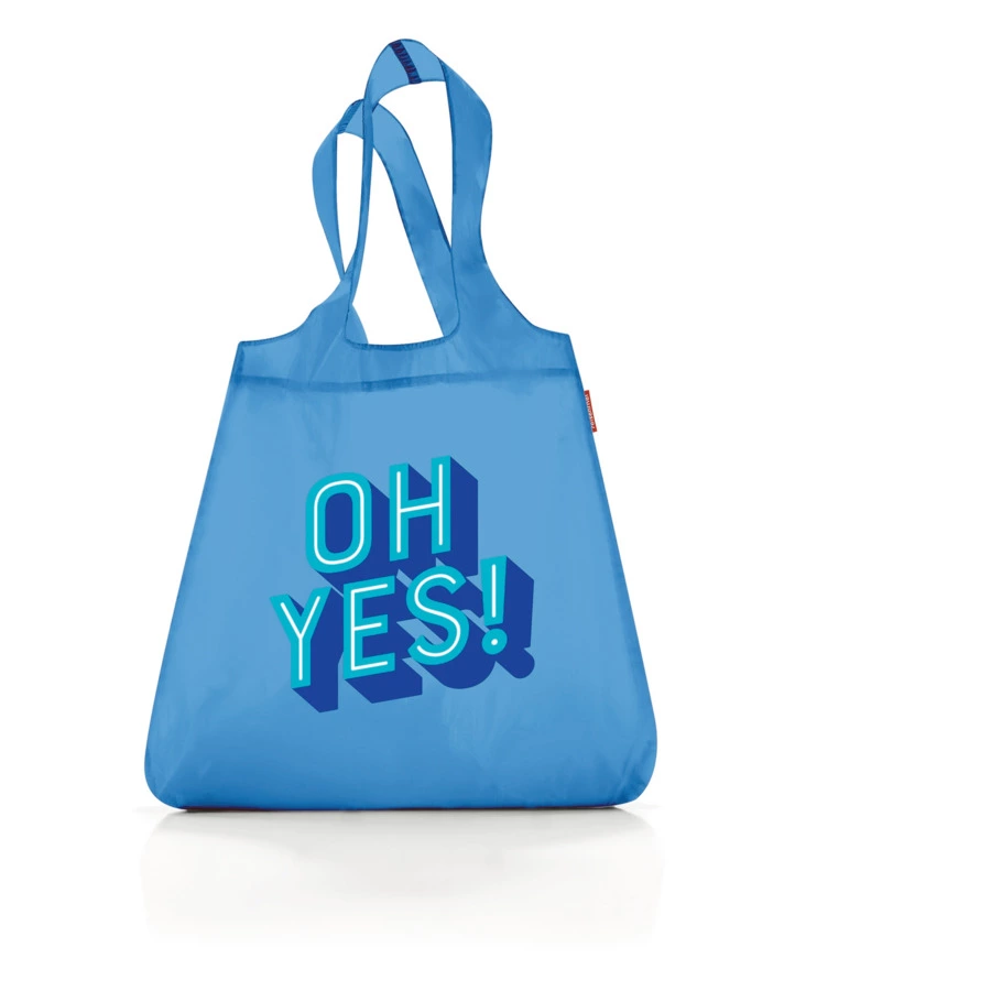 Сумка складная Reisenthel Mini maxi shopper, "Oh yes", синяя