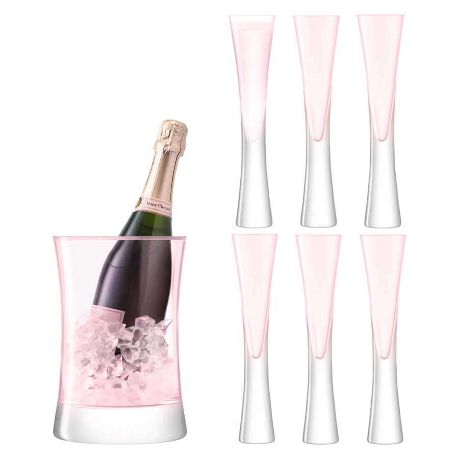 Набор для шампанского LSA International Moya, стекло, розовый