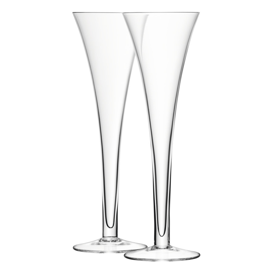 Набор фужеров для шампанского LSA International Bar 200 мл, 2 шт, стекло набор стопок для водки lsa international bar 100 мл 4 шт стекло