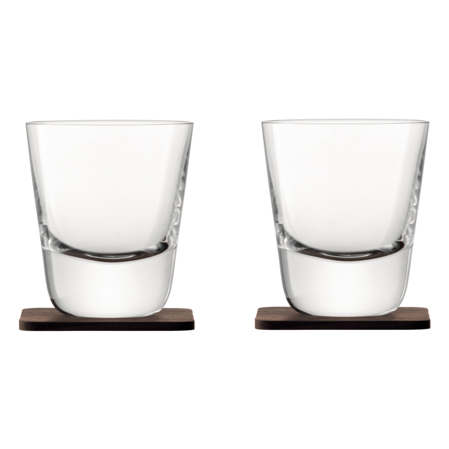 Набор стаканов с деревянными подставками LSA International, Whisky, 250мл, 2шт. набор из 2 стаканов islay whisky с деревянными подставками 250 мл