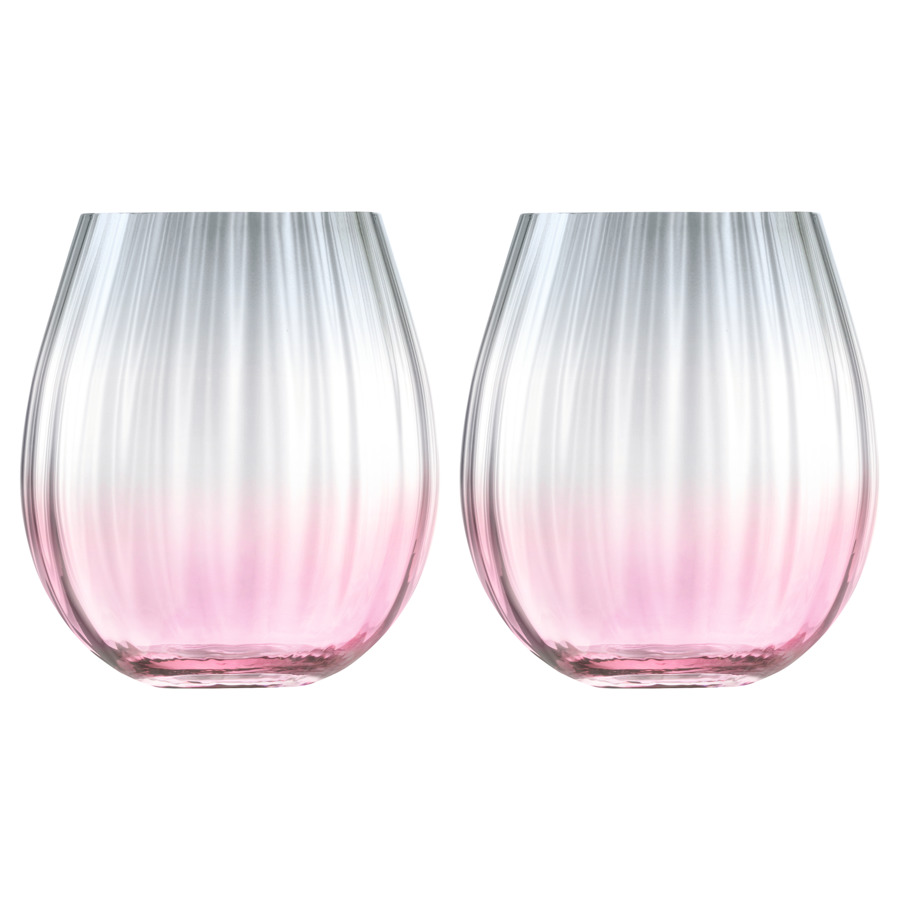 Набор стаканов LSA International Dusk 425 м, 2 шт, серо-розовый цена и фото
