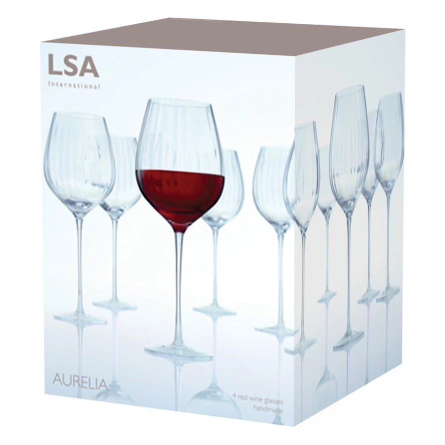 Набор бокалов для красного вина LSA International Aurelia 660 мл, 4 шт, стекло