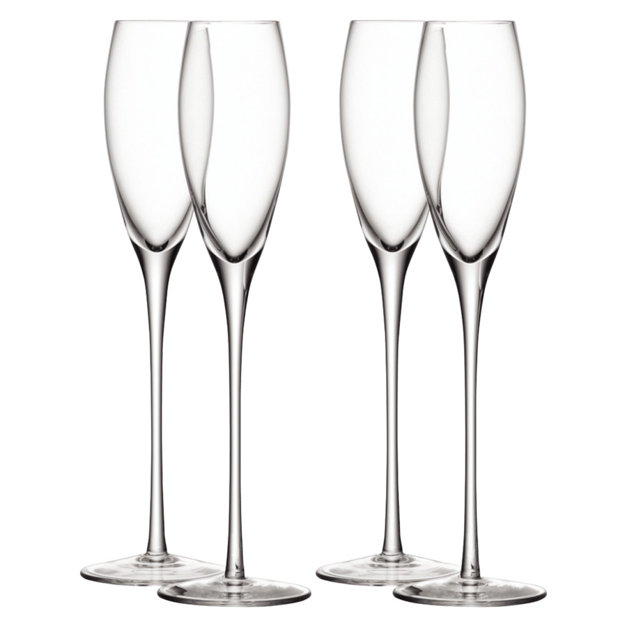 Набор фужеров для шампанского LSA International Wine 160 мл, 4 шт, стекло набор бокалов для игристых вин chef