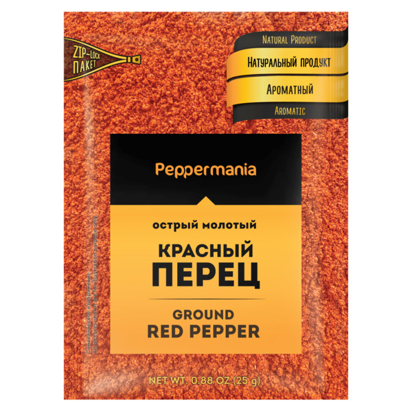 Перец Peppermania "Красный молотый", пакетик 25г