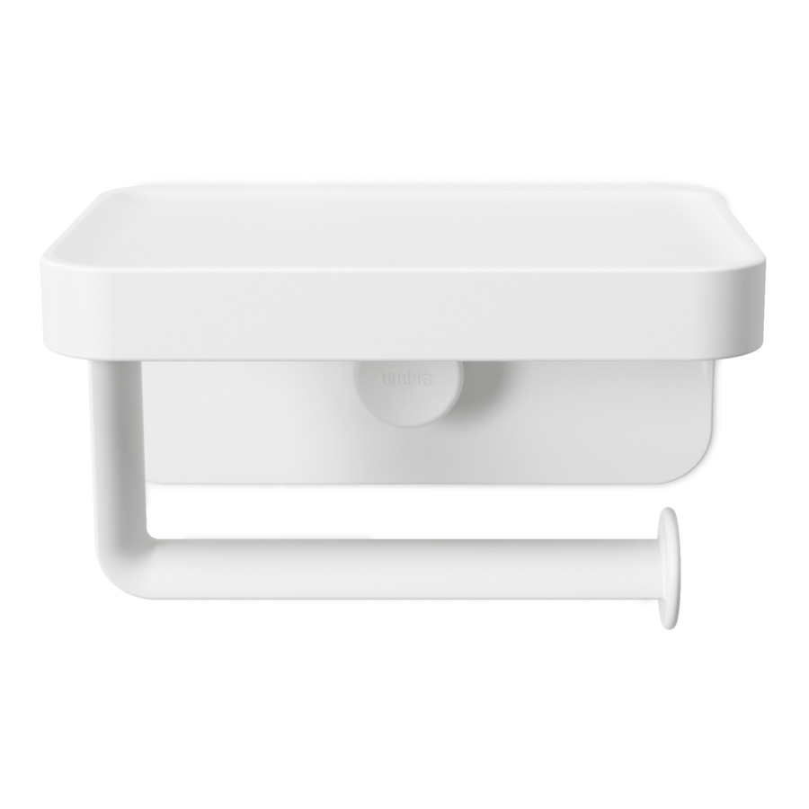 Держатель для туалетной бумаги с полочкой Umbra, Flex, белый держатель для туалетной бумаги с полочкой umbra flex белый