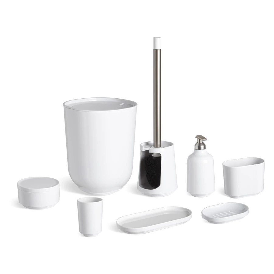 Контейнер мусорный настольный с крышкой Umbra, "Step", белый