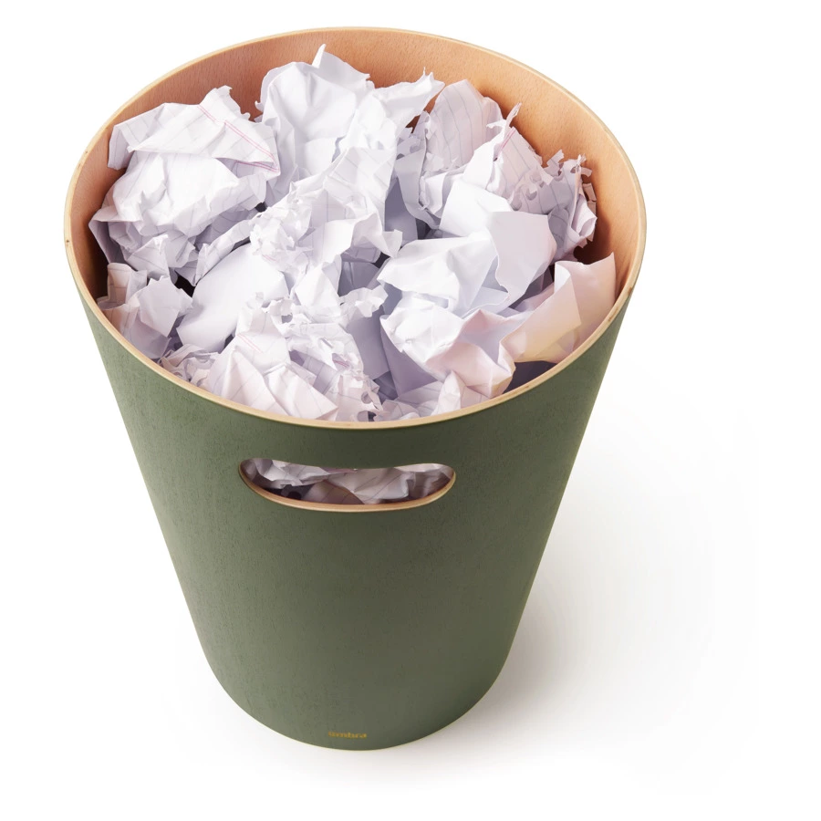 Корзина для мусора Umbra, "Woodrow", зелёная