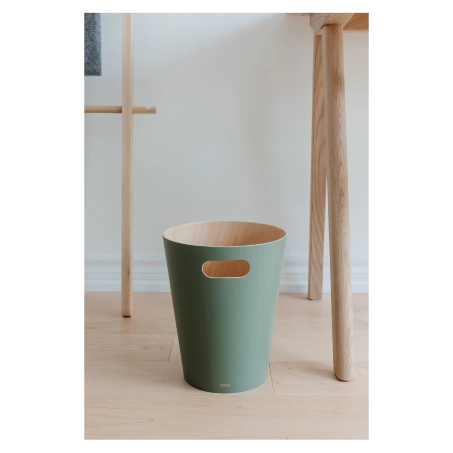 Корзина для мусора Umbra, "Woodrow", зелёная