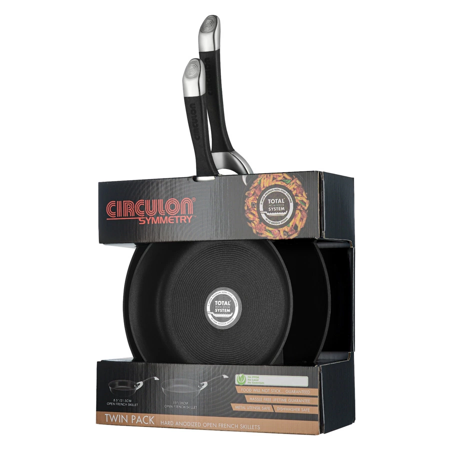 Набор из 2 сковородок Circulon "Symmetry" d21см и 28см чёрный