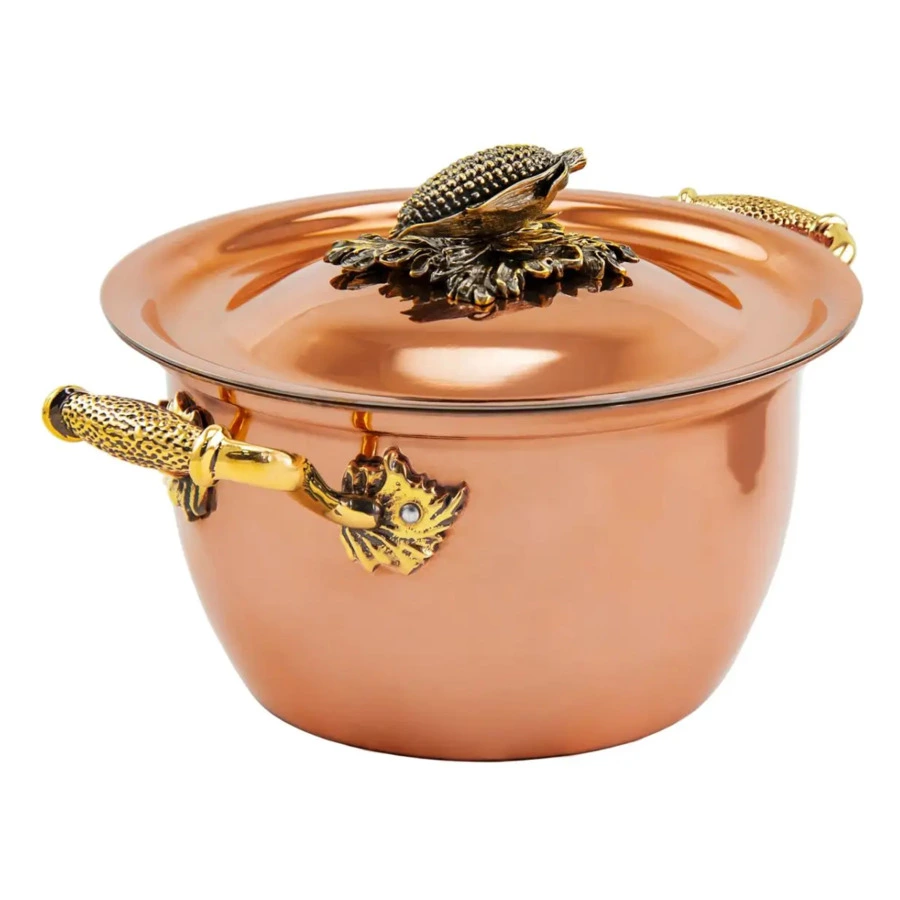 Набор медной посуды Кольчугинский мельхиор Кукуруза 3 предмета, медь, п/к