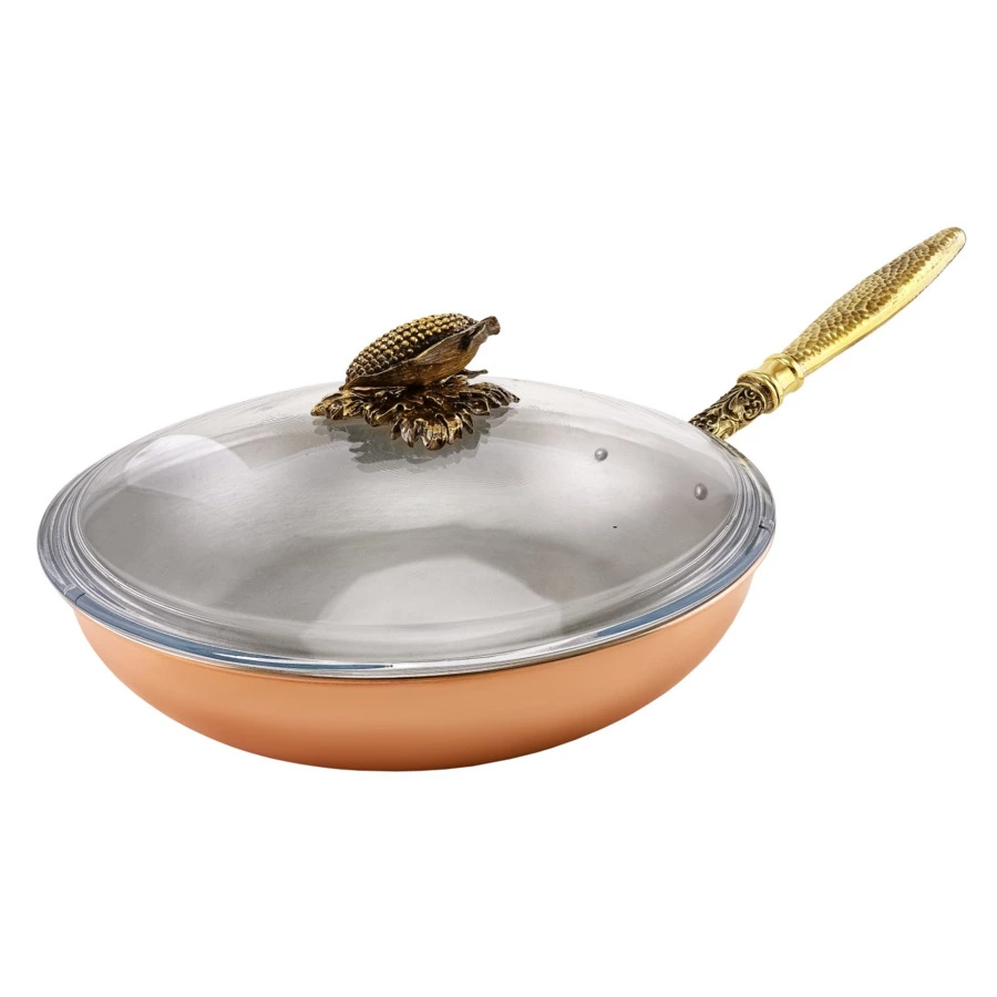 Набор медной посуды Кольчугинский мельхиор Кукуруза 3 предмета, медь, п/к