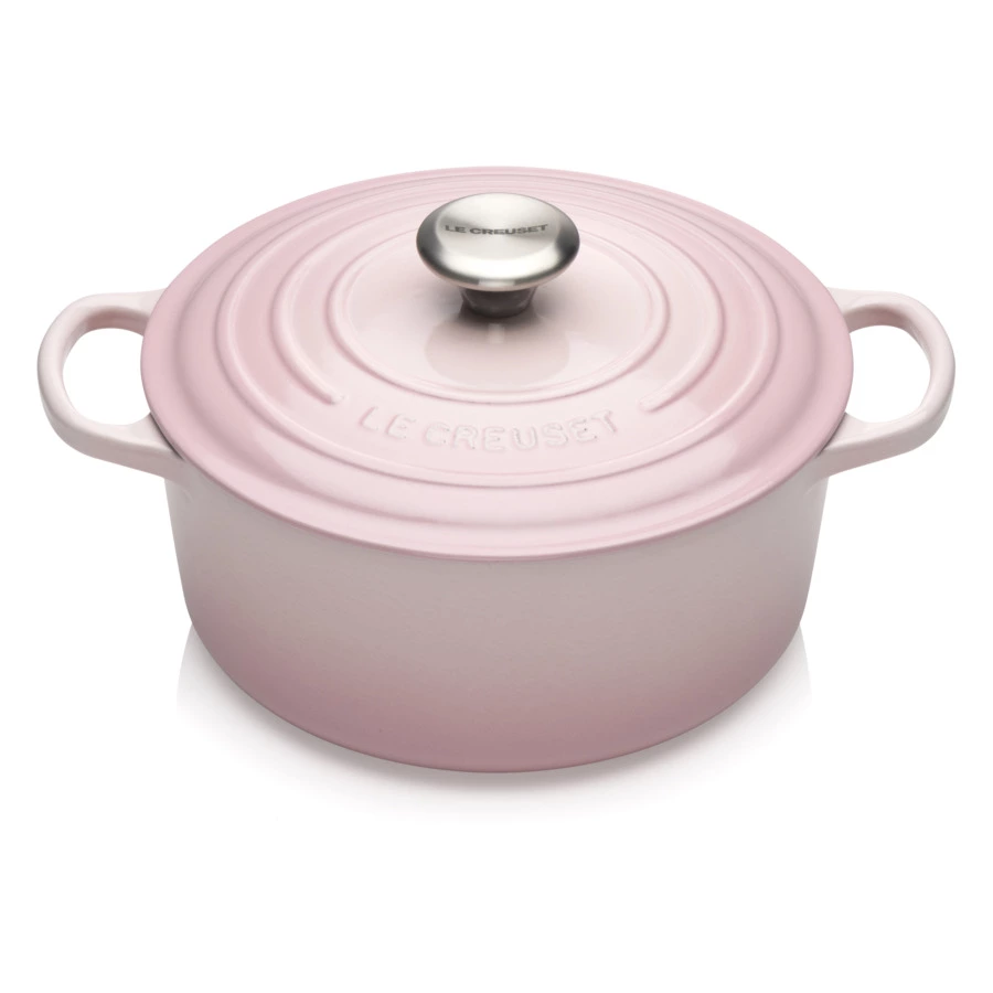 Кастрюля Le Creuset 24см, чугун, розовый (Shell Pink)