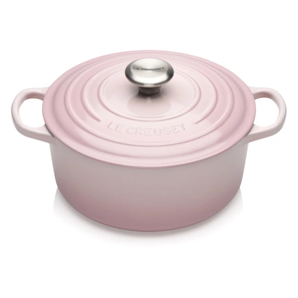 Кастрюля Le Creuset 24см, чугун, розовый (Shell Pink)